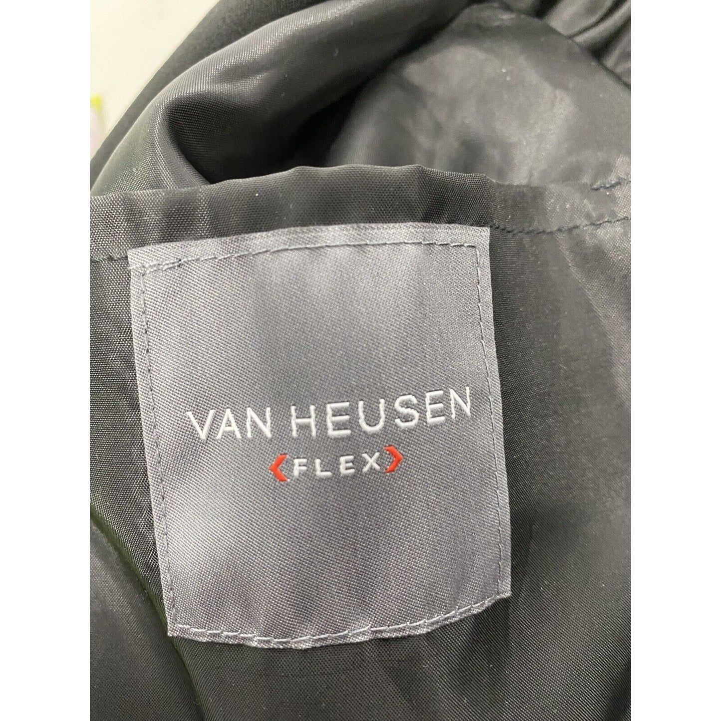 Van Heusen Black Two Button Blazer Notch Lapel Boys Size 14 Husky