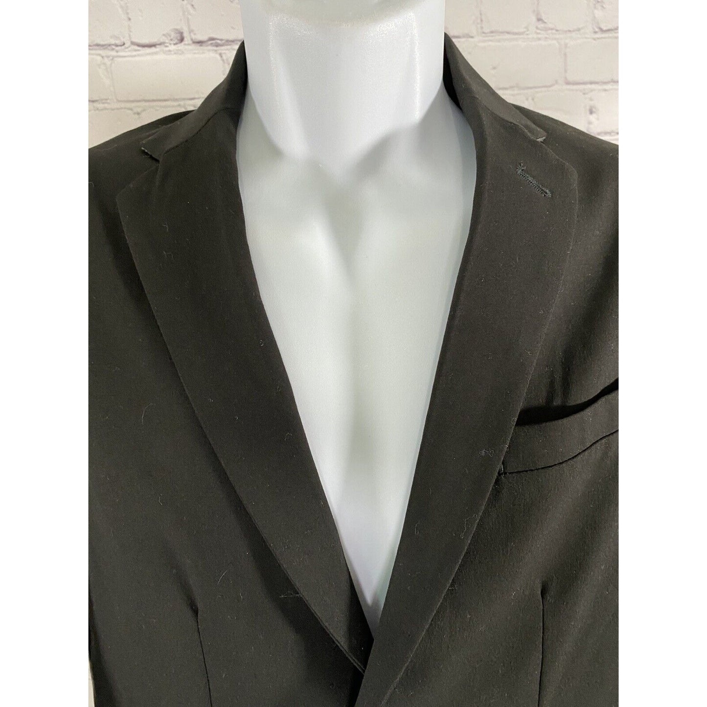 Van Heusen Black Two Button Blazer Notch Lapel Boys Size 14 Husky
