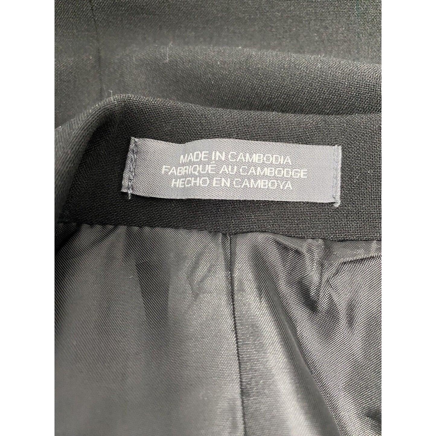 Van Heusen Black Two Button Blazer Notch Lapel Boys Size 14 Husky