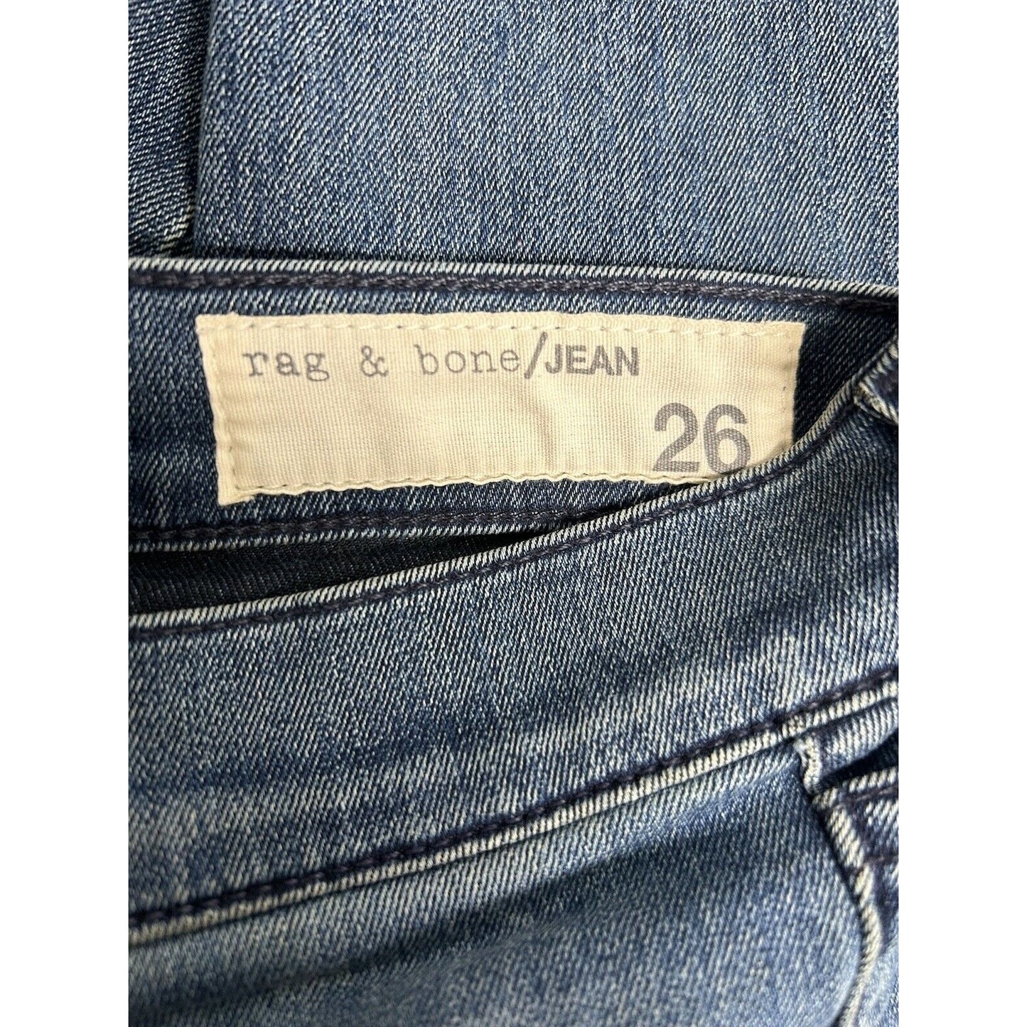 Rag & Bone Blue Medium Wash High Rise Legging Women’s Jeans Size 26 (28 x 31)