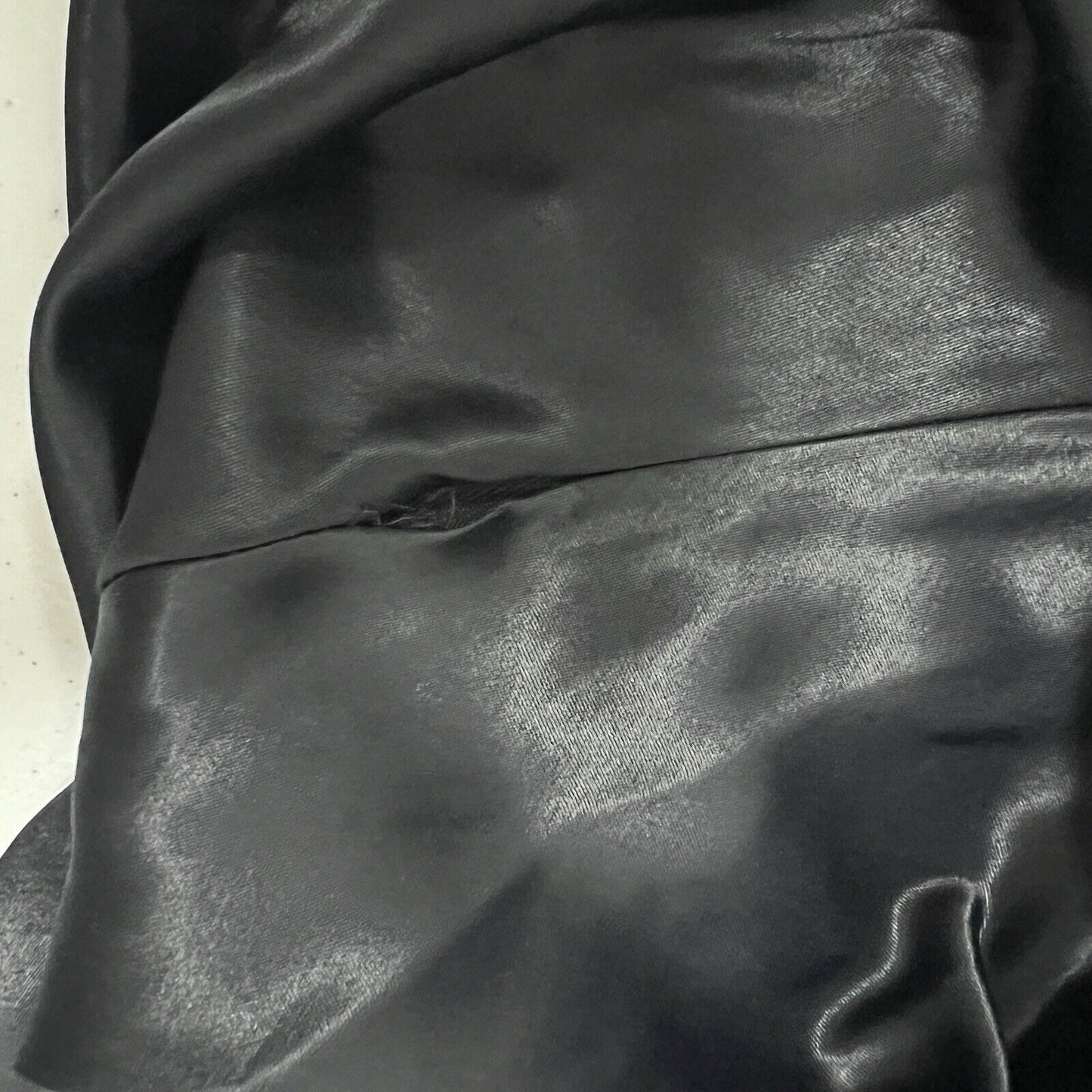 Vintage Faviana Black Glittery High Neck Halter Satin Maxi Dress Gown USA 7/8