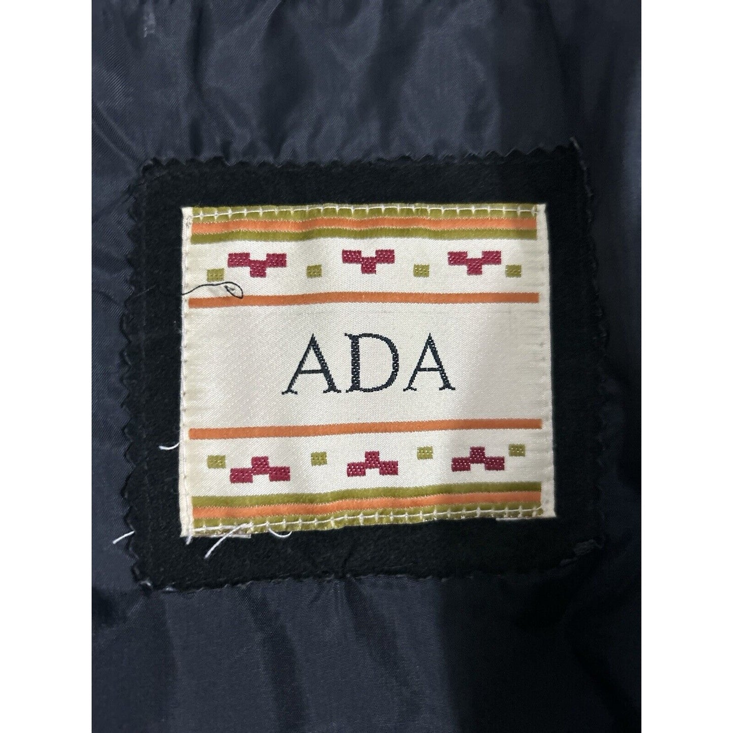Ada Brown Leather Double Breasted Snap Button Hooded Coat Jacket Size Small S