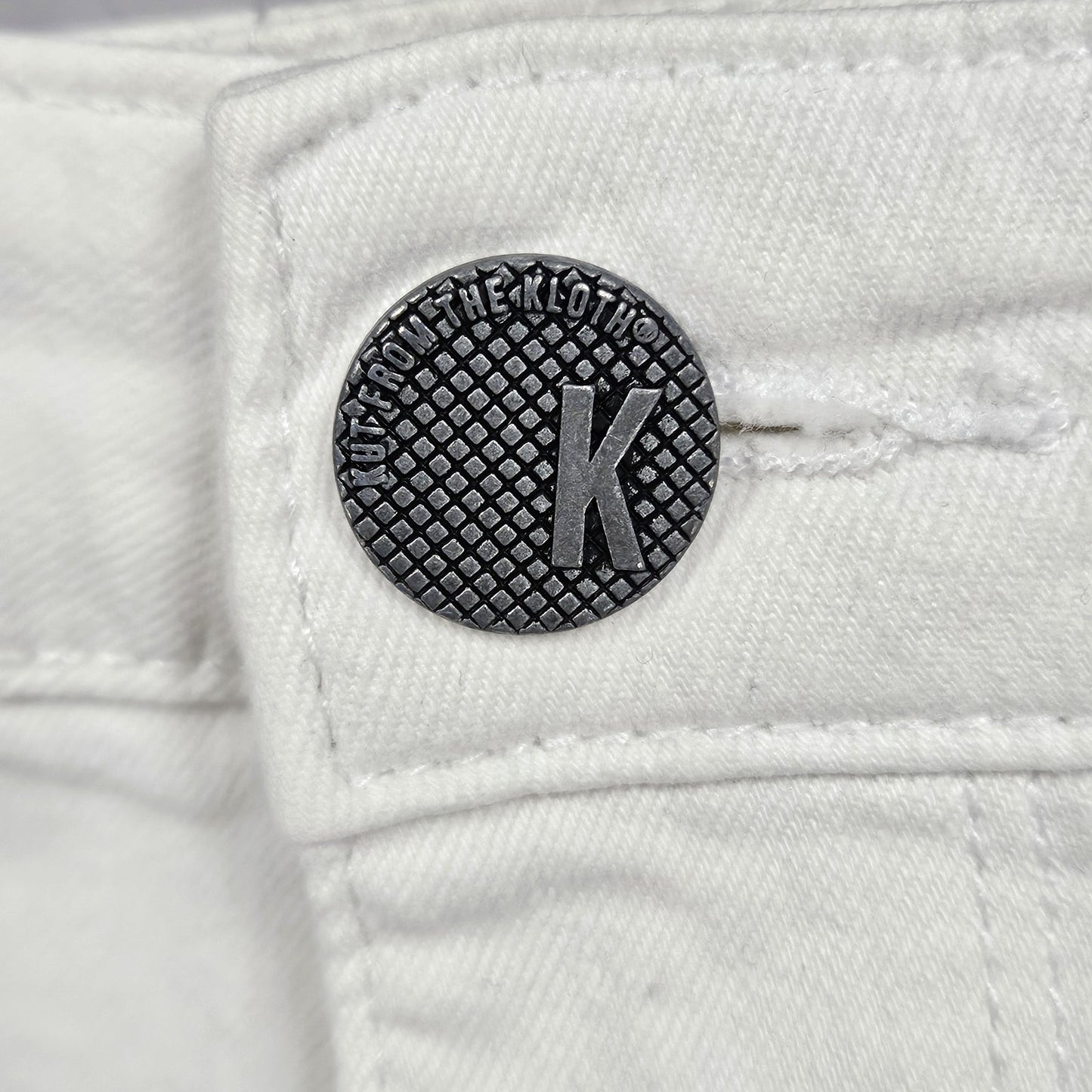 KUT From The Kloth White Reese High Rise Ankle Straight Leg Jeans 8 (30x27)