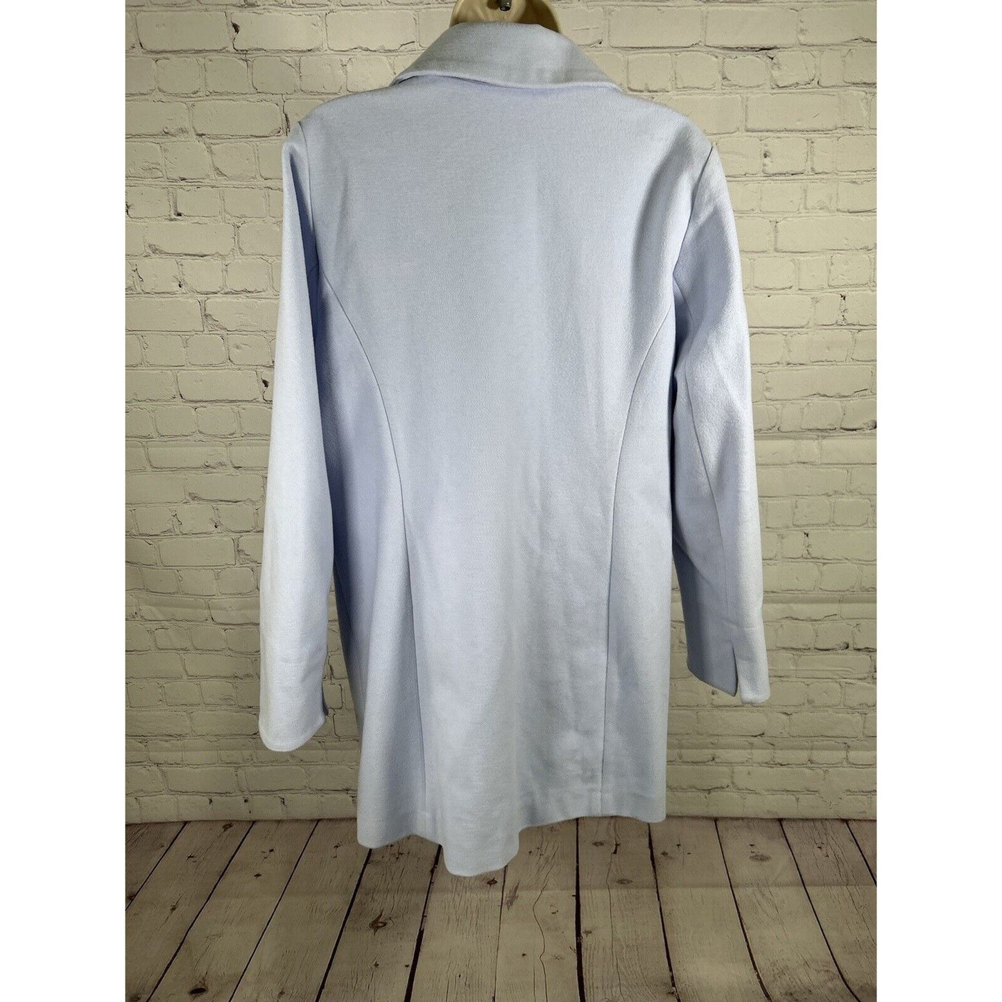 Chico’s Periwinkle Single Button Single Breasted Women’s Overcoat Size 8/10