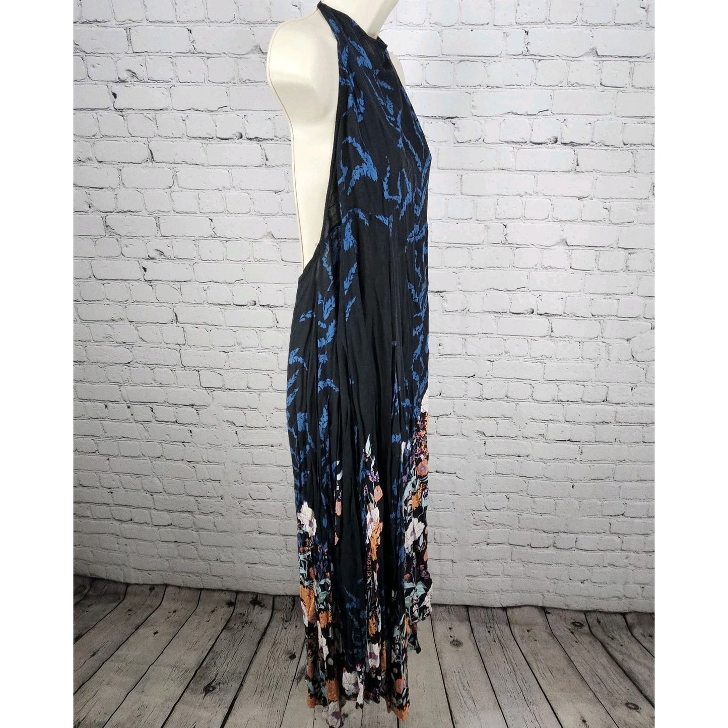 Intimately Free People Multicolor Floral Lightweight Backless Maxi Dress Large L