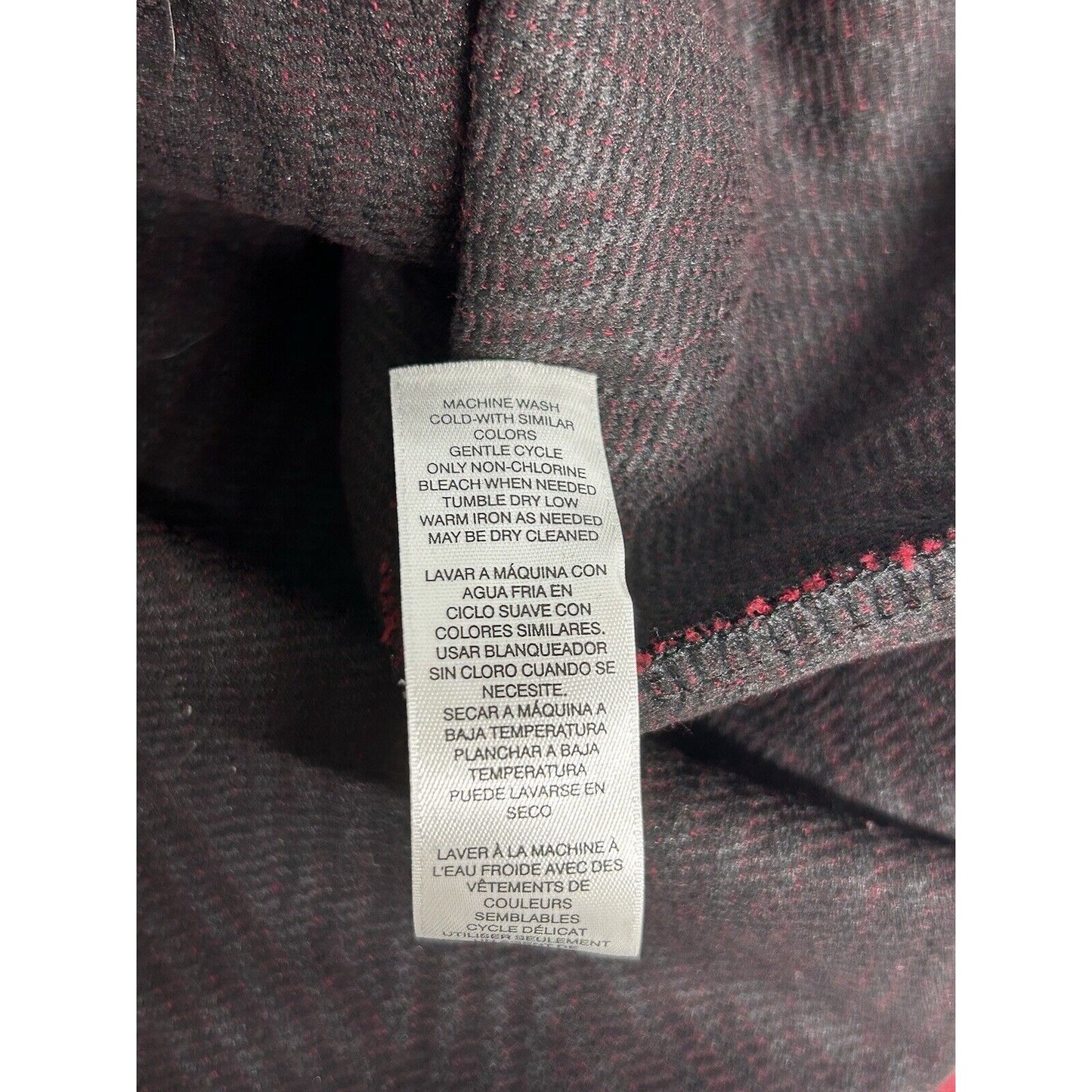 Chico’s Red Black Diamond 3/4 Sleeve Stretchy Top Women’s XS