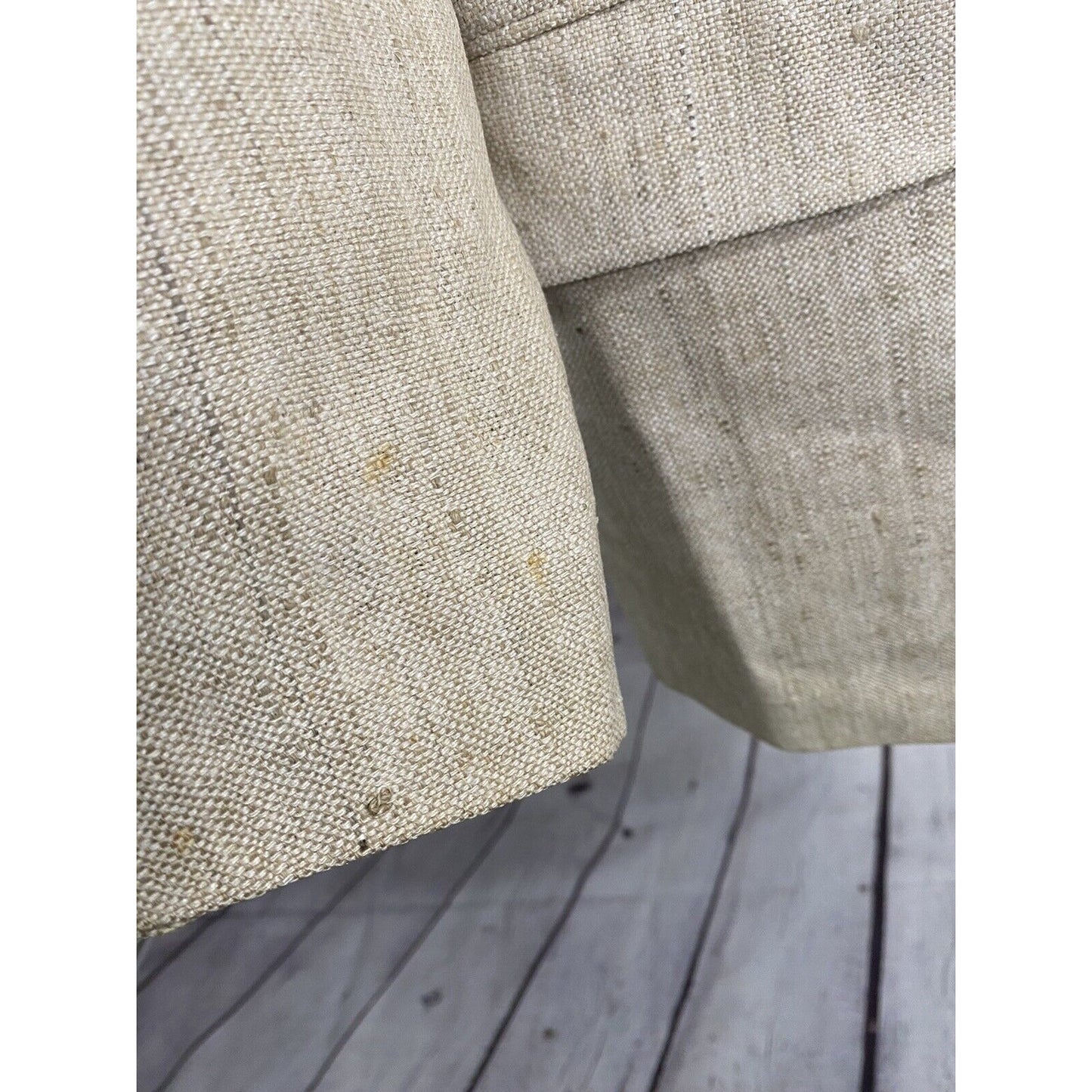 Vintage Merritt Schaefer & Brown Woven Tan 100% Pure Silk Blazer Men’s 46R