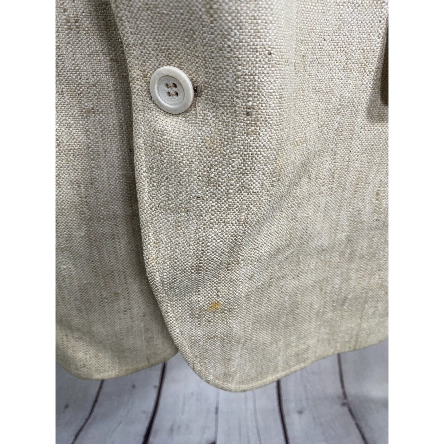Vintage Merritt Schaefer & Brown Woven Tan 100% Pure Silk Blazer Men’s 46R