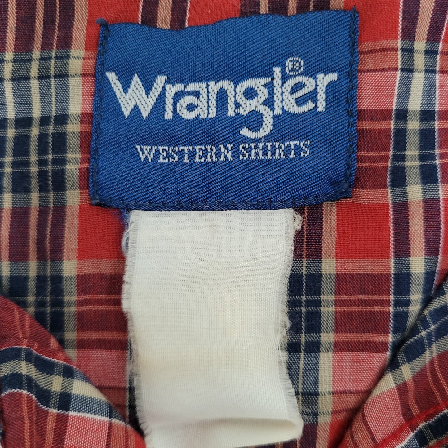 VTG Wrangler Red Plaid Western Pearl Snap Long Sleeve Lightweight Shirt Size XXL