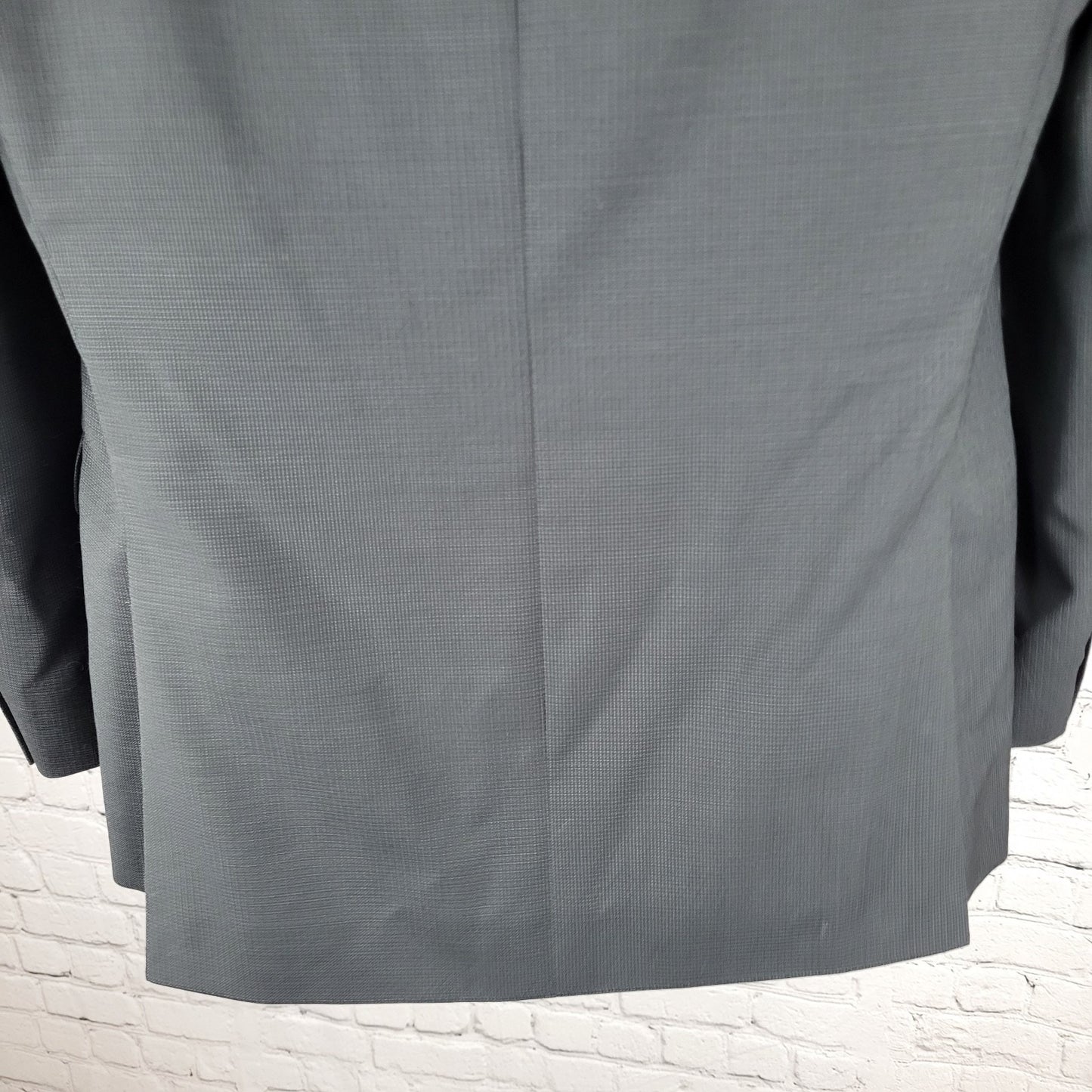Calvin Klein Black 100% Wool 2 Button Double Vented Notch Blazer Size 36S