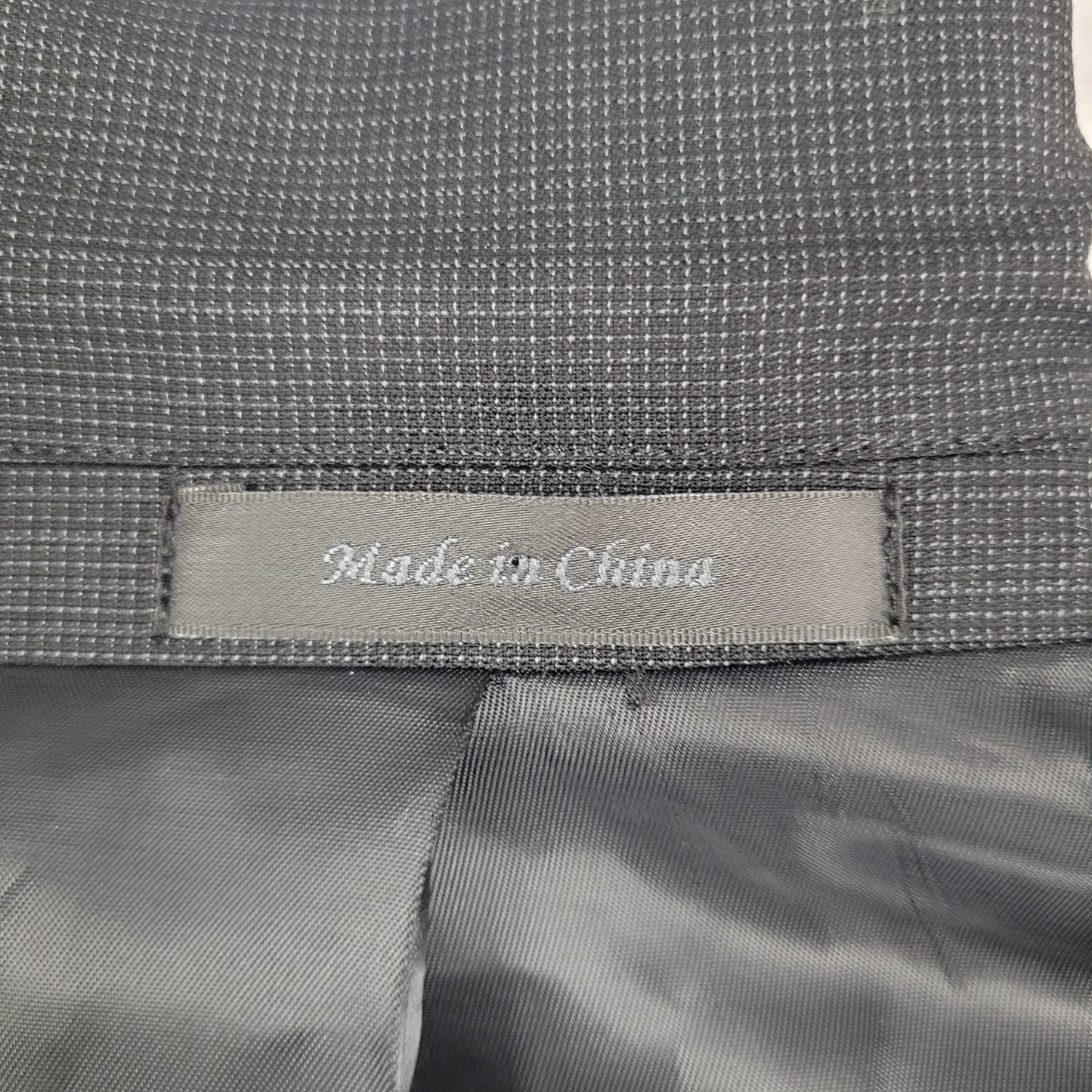 Calvin Klein Black 100% Wool 2 Button Double Vented Notch Blazer Size 36S