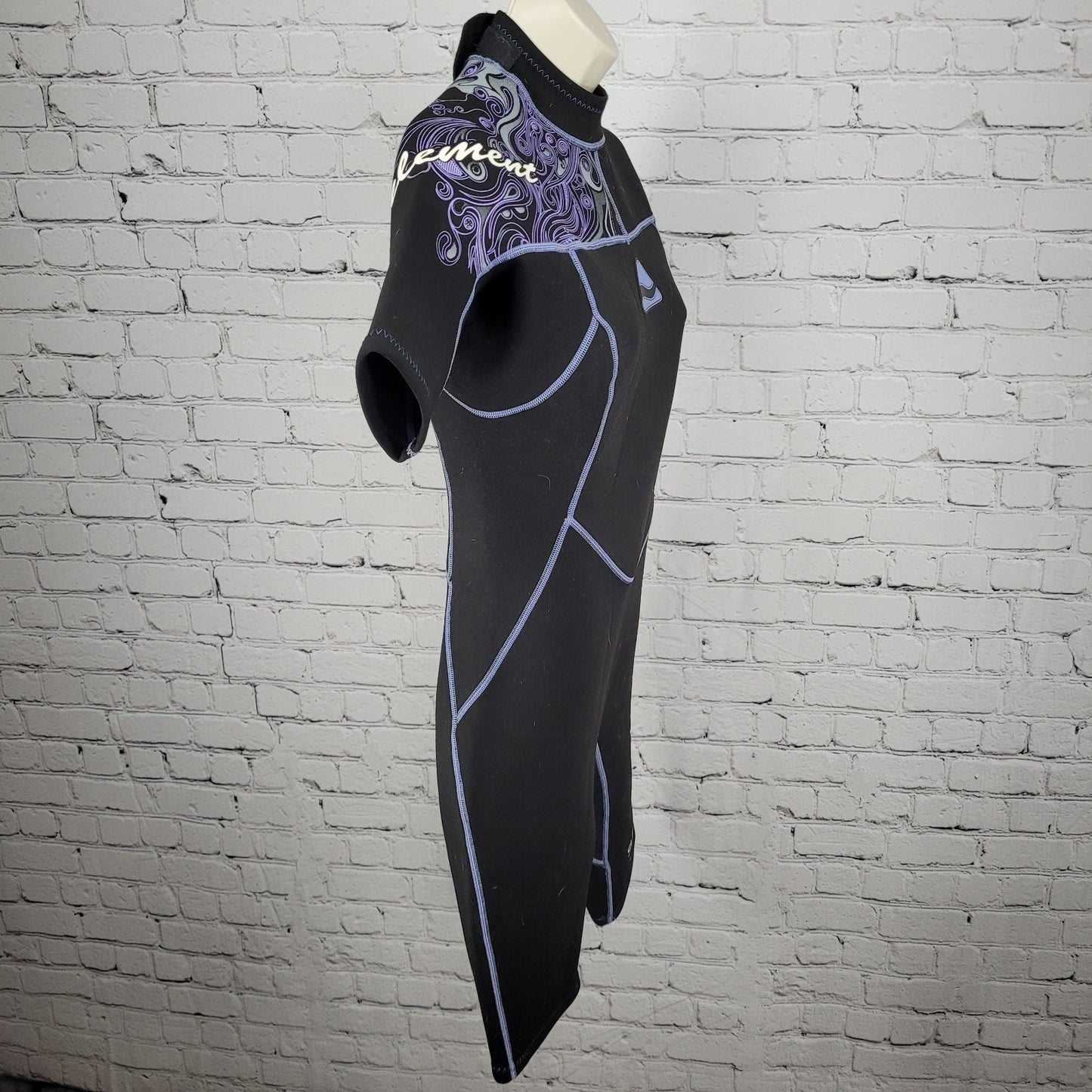 Subgear Black Purple Element Short Sleeve Shorty Springsuit Wetsuit Medium M