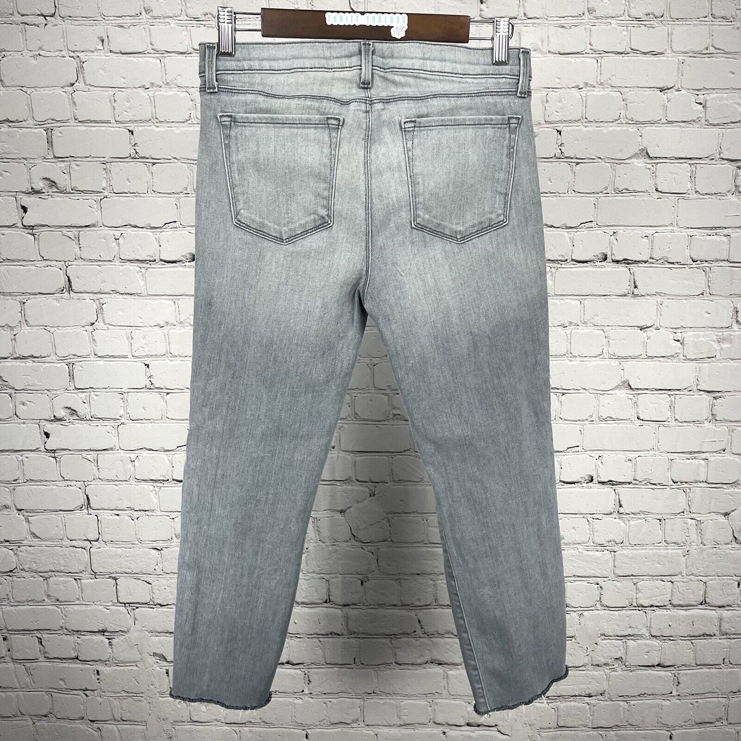 J Brand Grey Blue Sweet Rail Ankle Jeans Made In USA Size 29 (29x24.5)