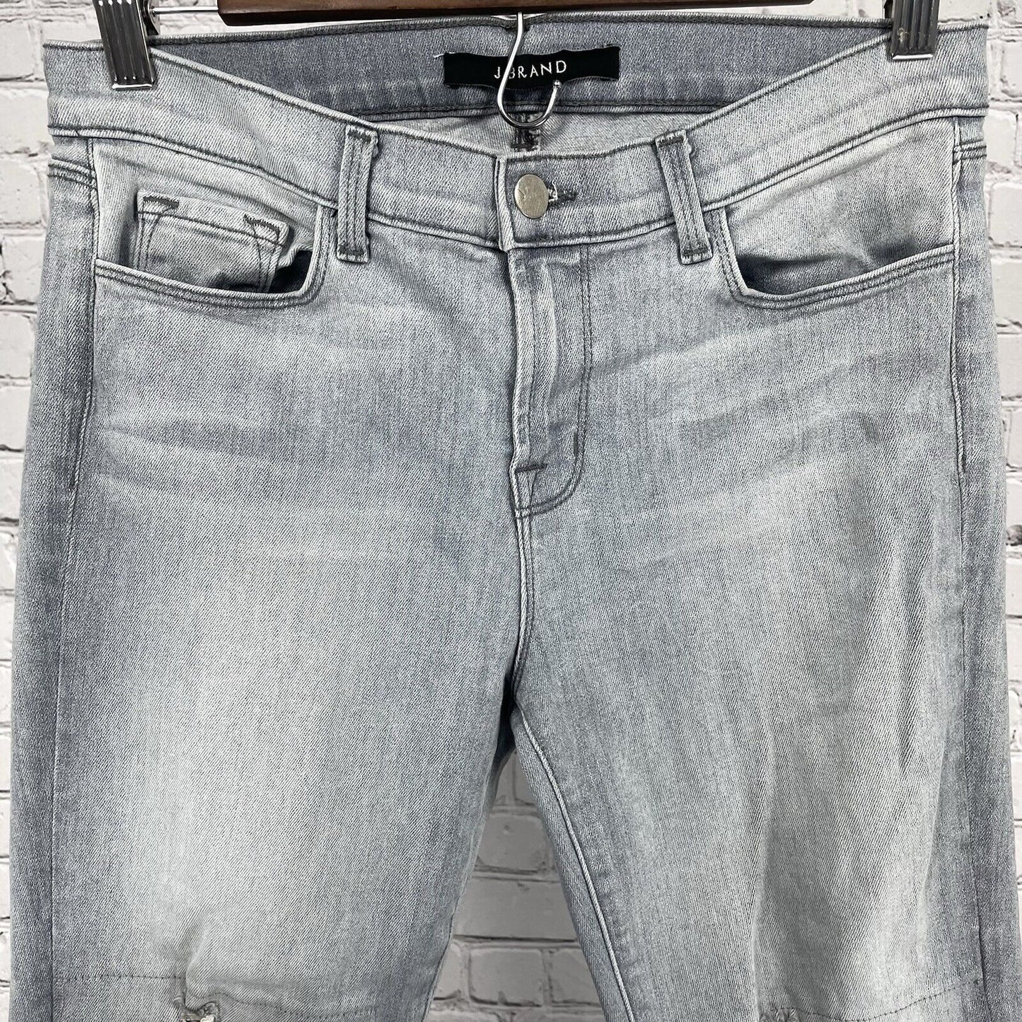 J Brand Grey Blue Sweet Rail Ankle Jeans Made In USA Size 29 (29x24.5)