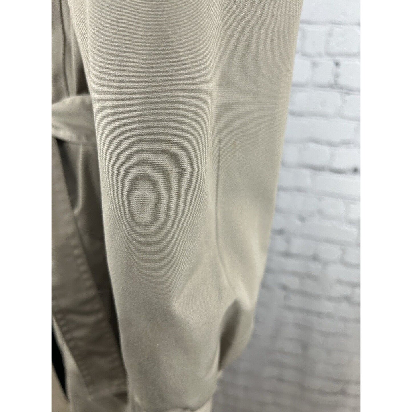 VTG Foxland By Lanson Beige Zip Out Liner Collared Women’s Long Trench Coat 12