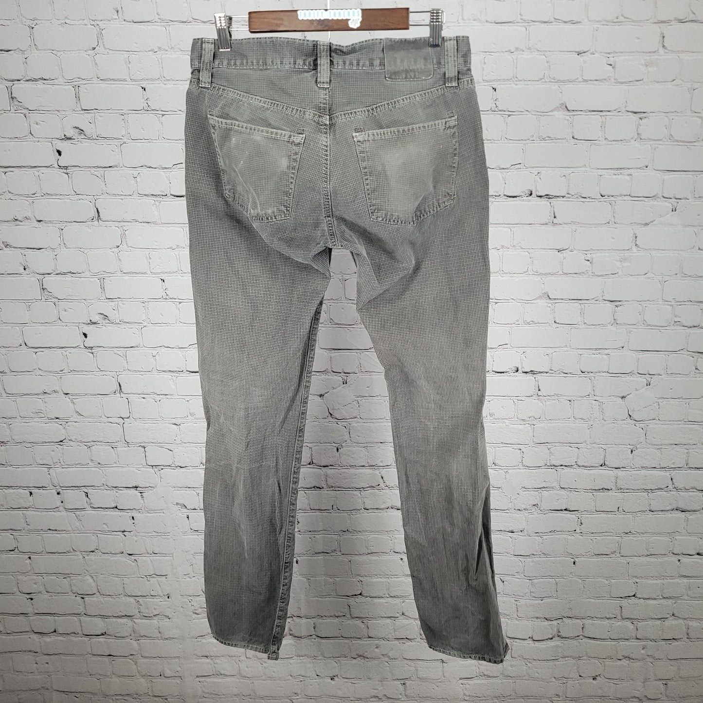 J Brand Rustic Bat Grey 100% Cotton Houndstooth Slim Jeans Size 31 (31x34)
