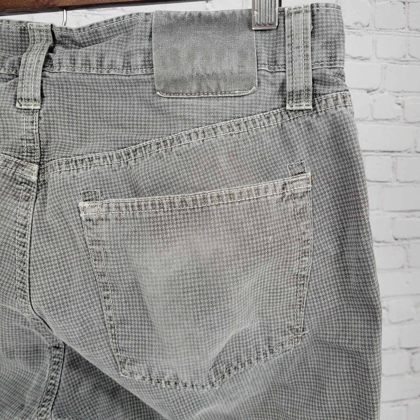J Brand Rustic Bat Grey 100% Cotton Houndstooth Slim Jeans Size 31 (31x34)