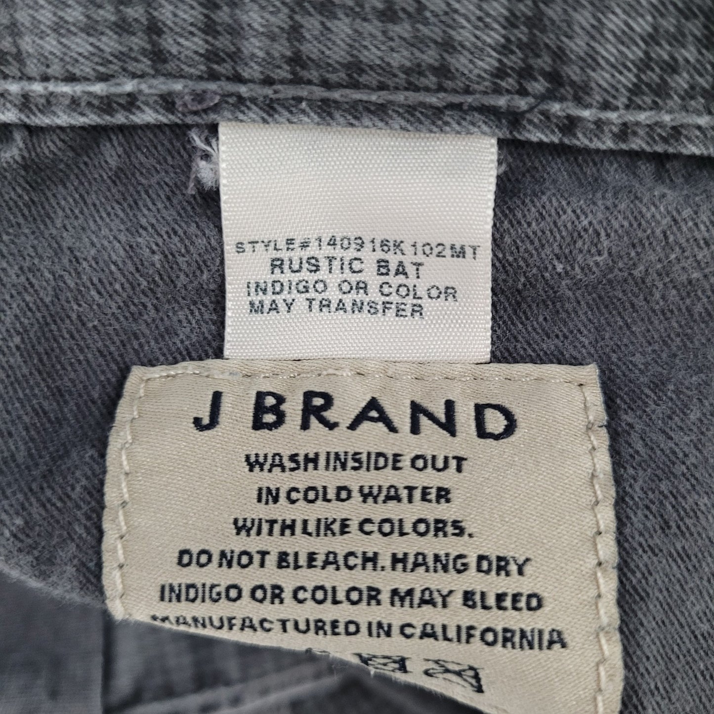 J Brand Rustic Bat Grey 100% Cotton Houndstooth Slim Jeans Size 31 (31x34)