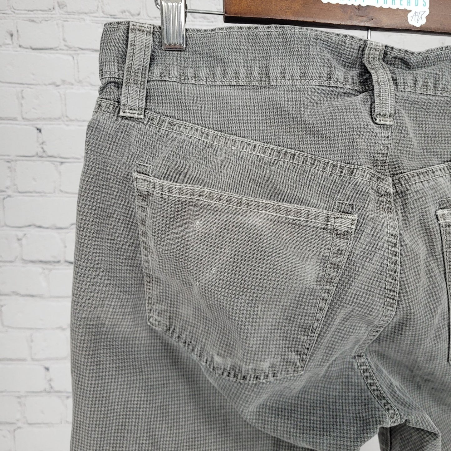 J Brand Rustic Bat Grey 100% Cotton Houndstooth Slim Jeans Size 31 (31x34)