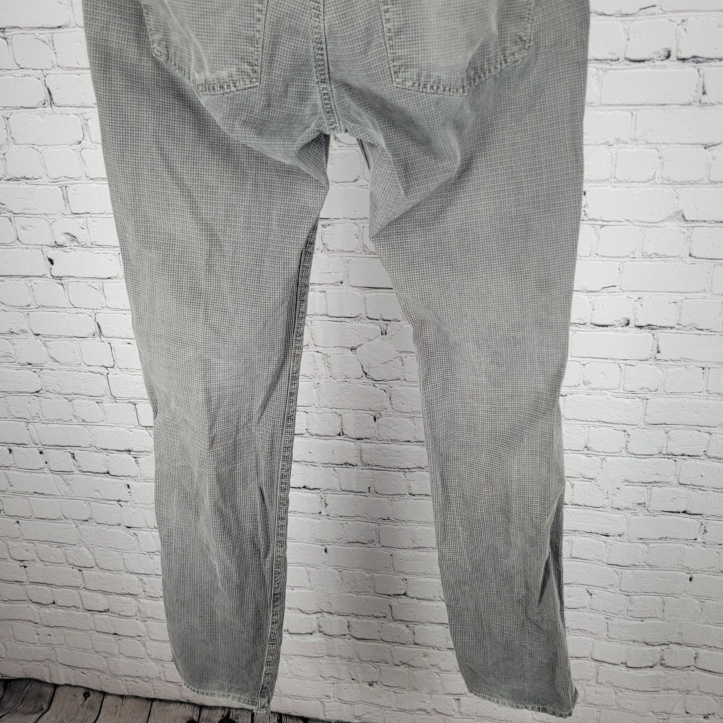 J Brand Rustic Bat Grey 100% Cotton Houndstooth Slim Jeans Size 31 (31x34)