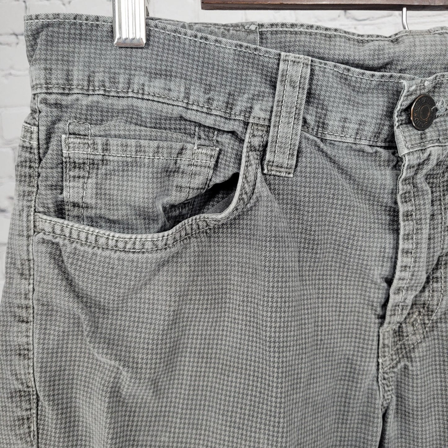 J Brand Rustic Bat Grey 100% Cotton Houndstooth Slim Jeans Size 31 (31x34)
