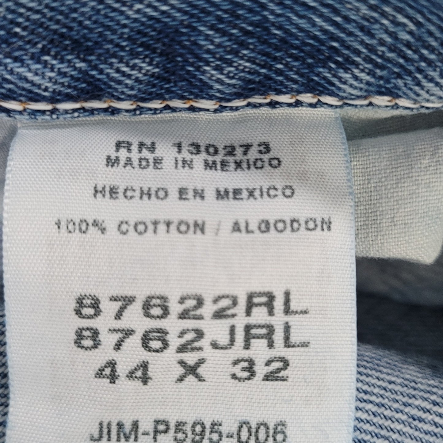 NWT Rustler By Wrangler Blue Heavyweight Denim Straight Leg Jeans Size (44x32)