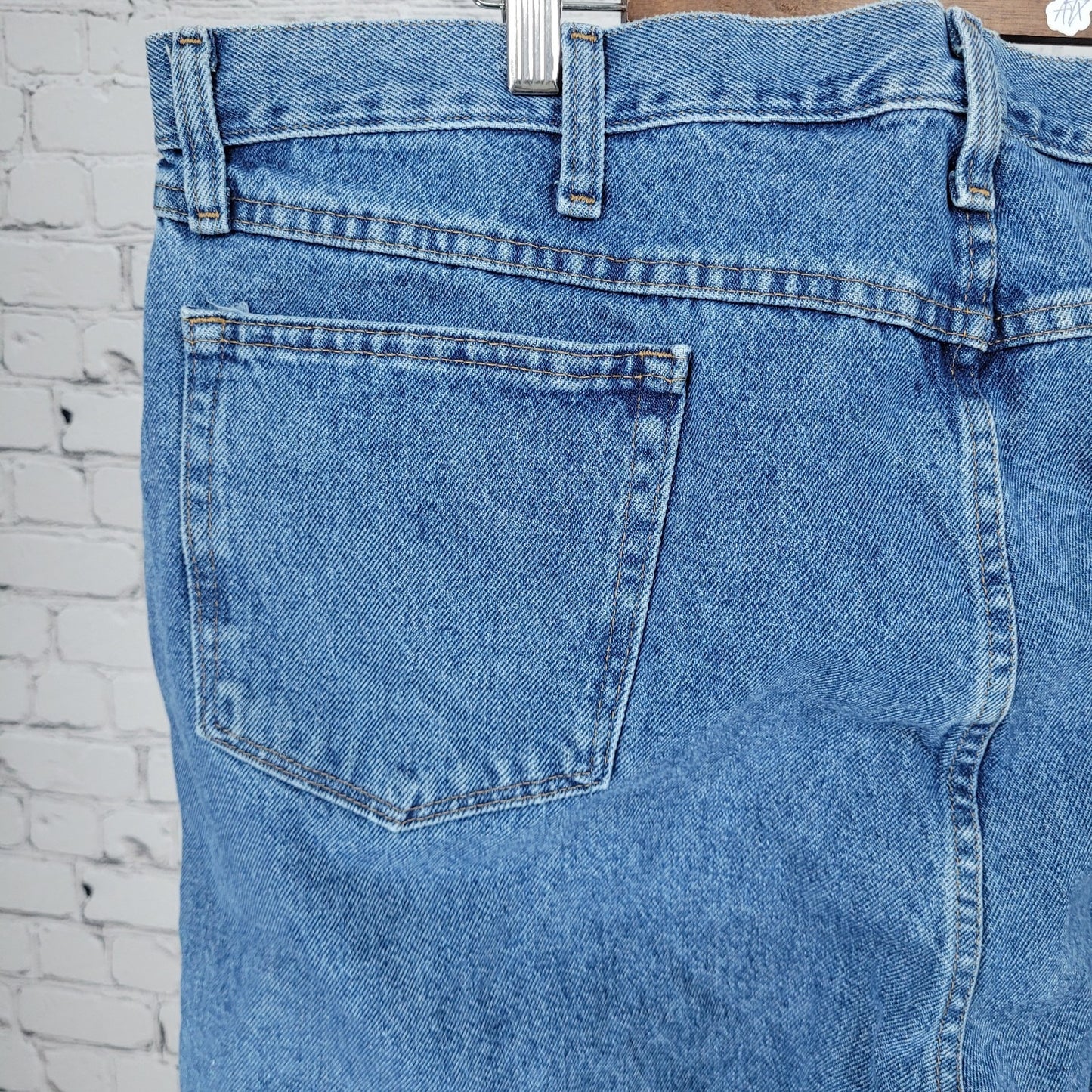 NWT Rustler By Wrangler Blue Heavyweight Denim Straight Leg Jeans Size (44x32)