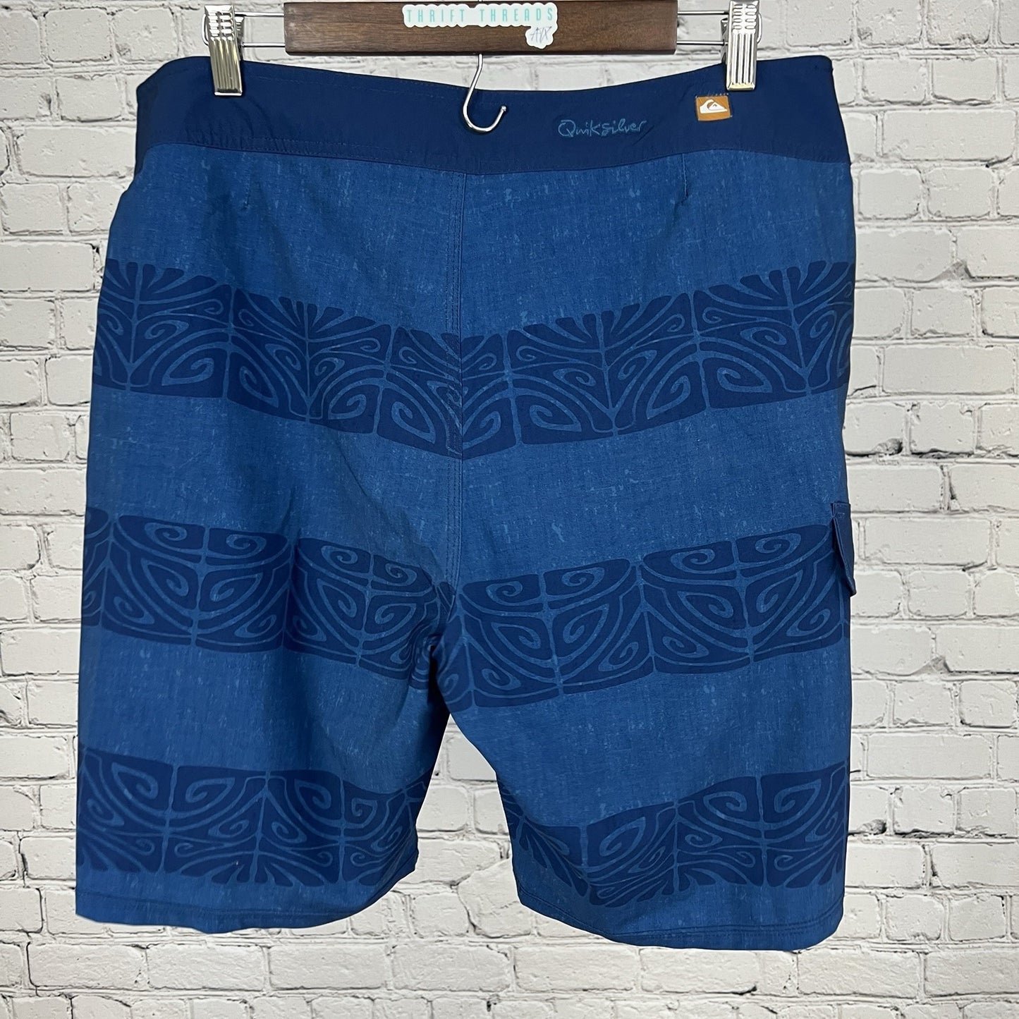 NWT Quiksilver Blue Waterman Collection Unlined Board Surf Swim Shorts Men’s 36