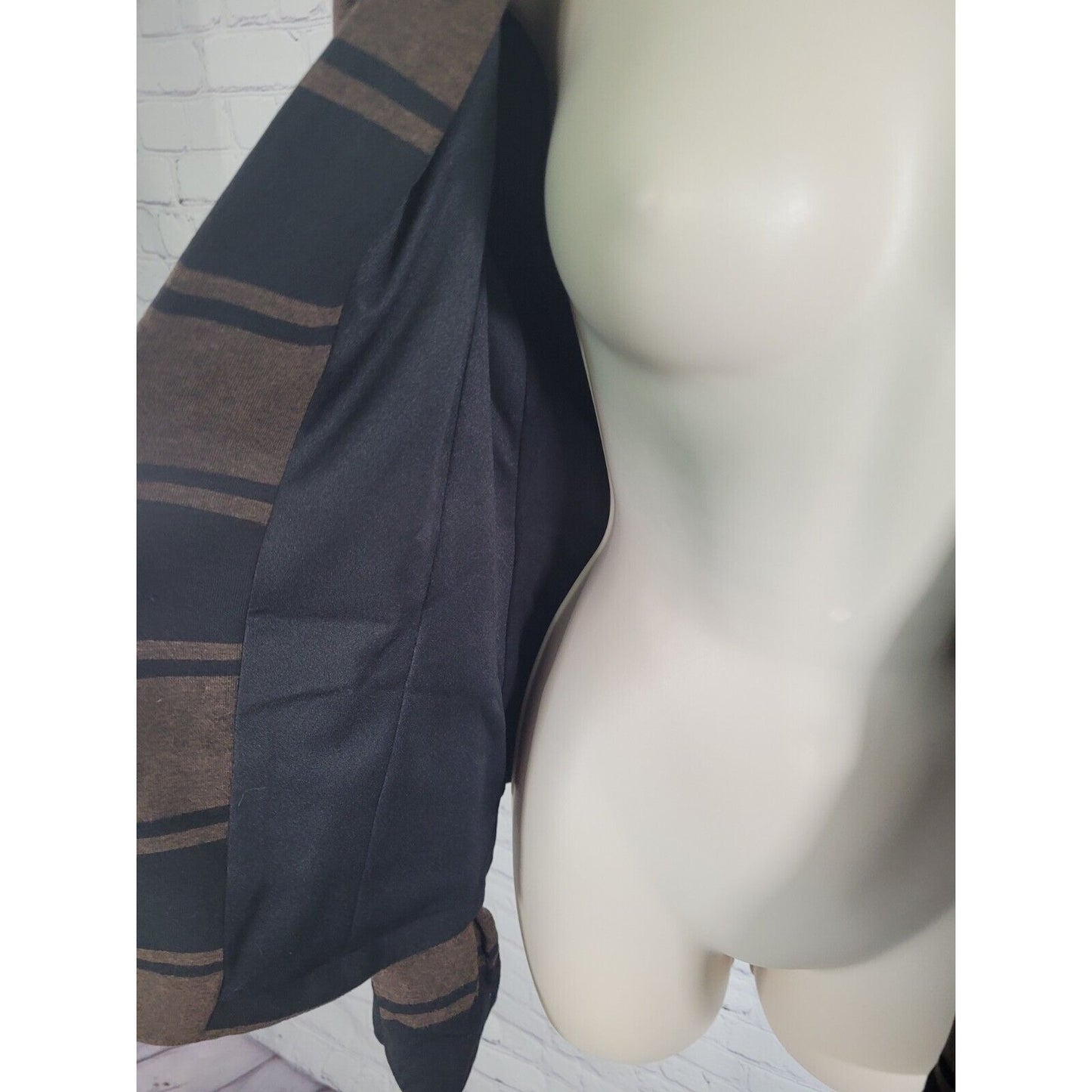 Bailey 44 Brown Black Sequined Striped Single Button Casual Blazer Jacket Size M