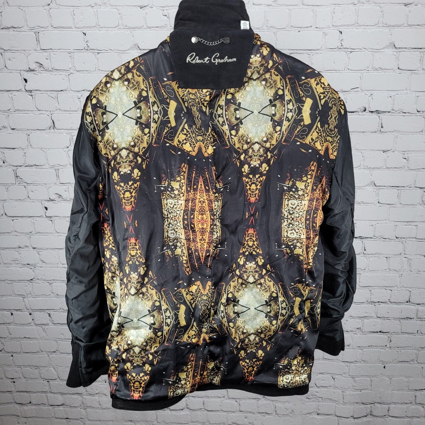 Robert Graham Black Genuine Lamb Suede Leather Classic Fit Heavy Jacket Size XL
