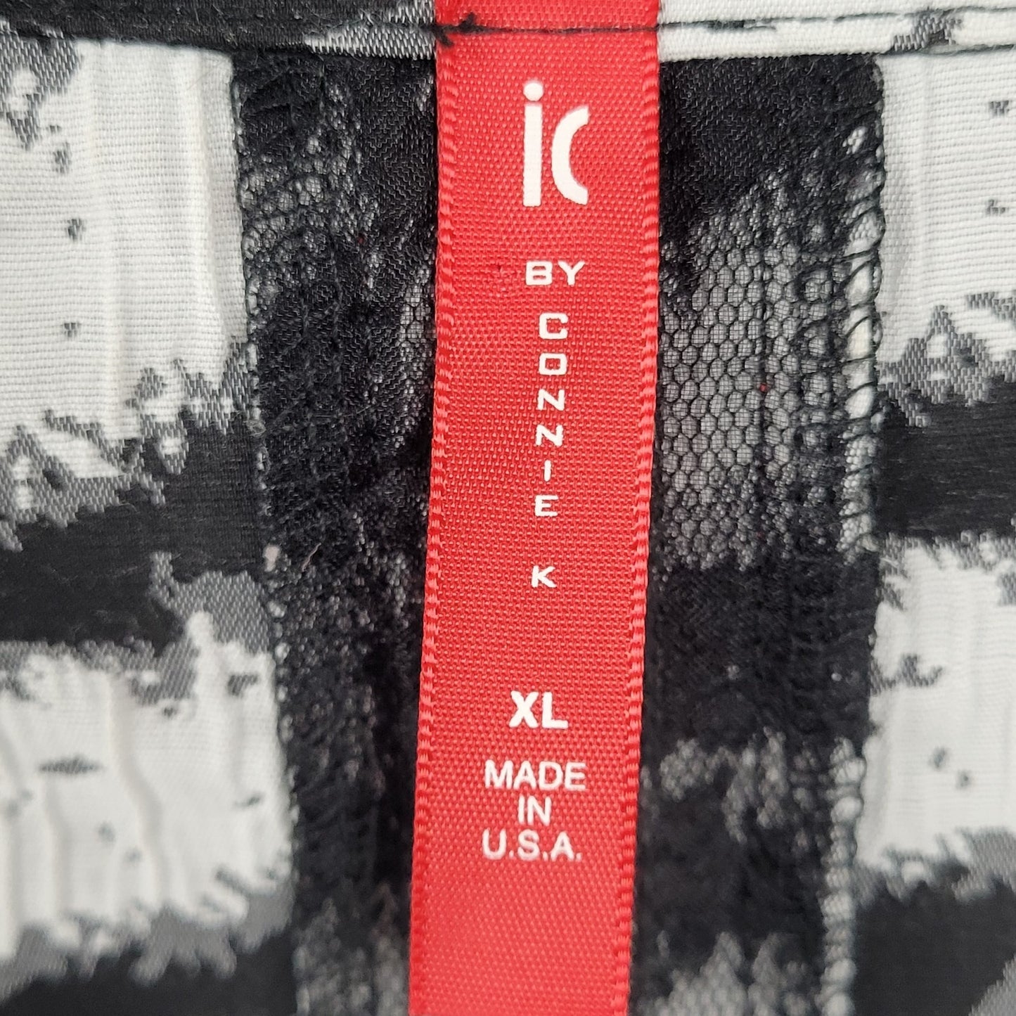 Ic By Connie K Grey Zebra Full Zip Collared Lightweight Jacket USA Made Size XL
