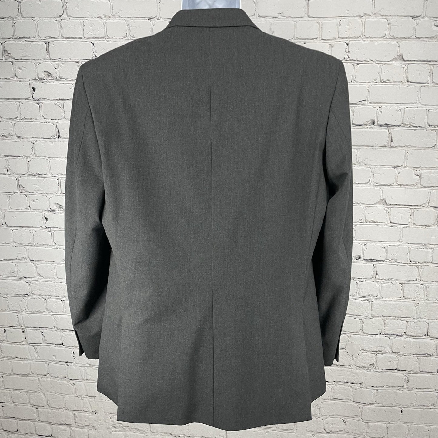 Haggar Grey 2 Button Vented Notch Stretch Classic Blazer Sport Coat Size 40L