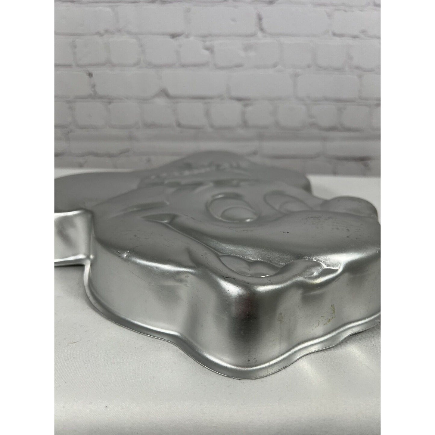 Vintage Wilton Korea Disney Mickey Mouse Silver Cake Pan Tin Band Leader