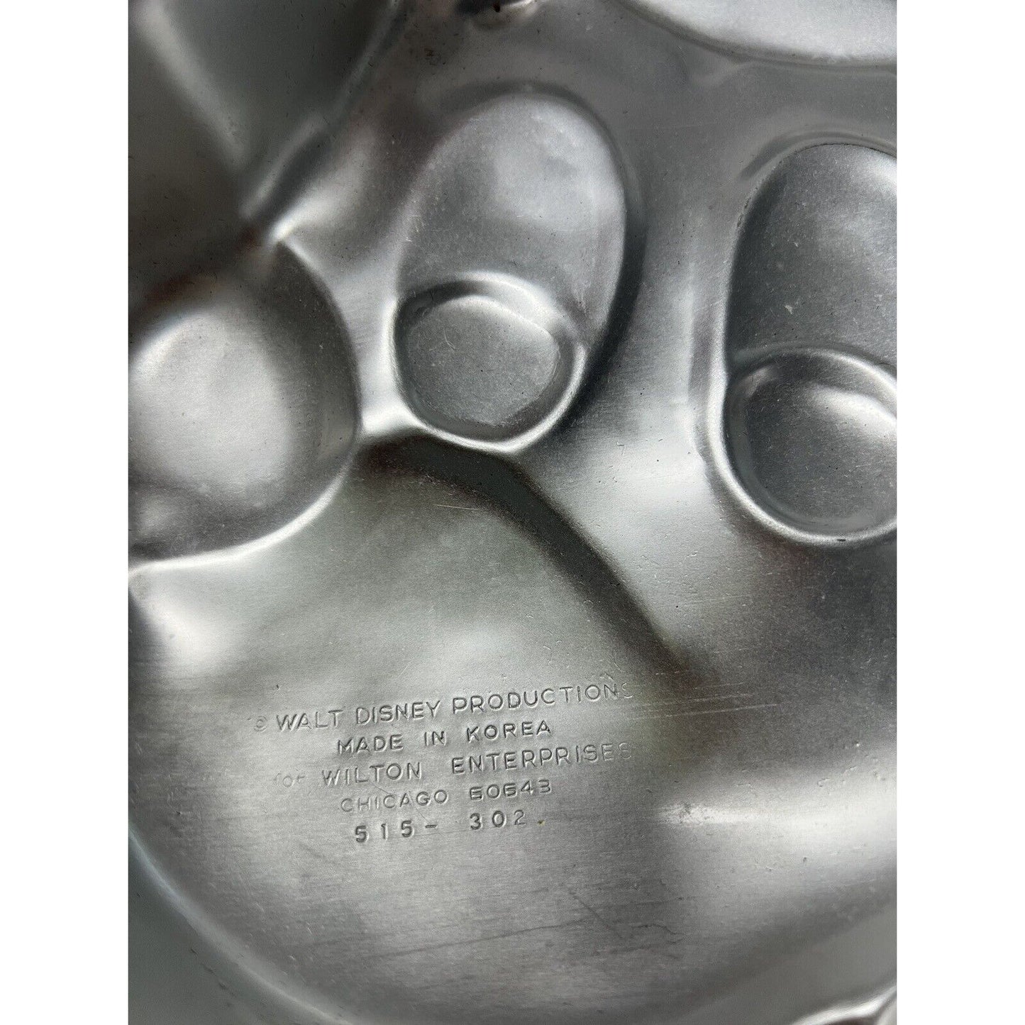 Vintage Wilton Korea Disney Mickey Mouse Silver Cake Pan Tin Band Leader
