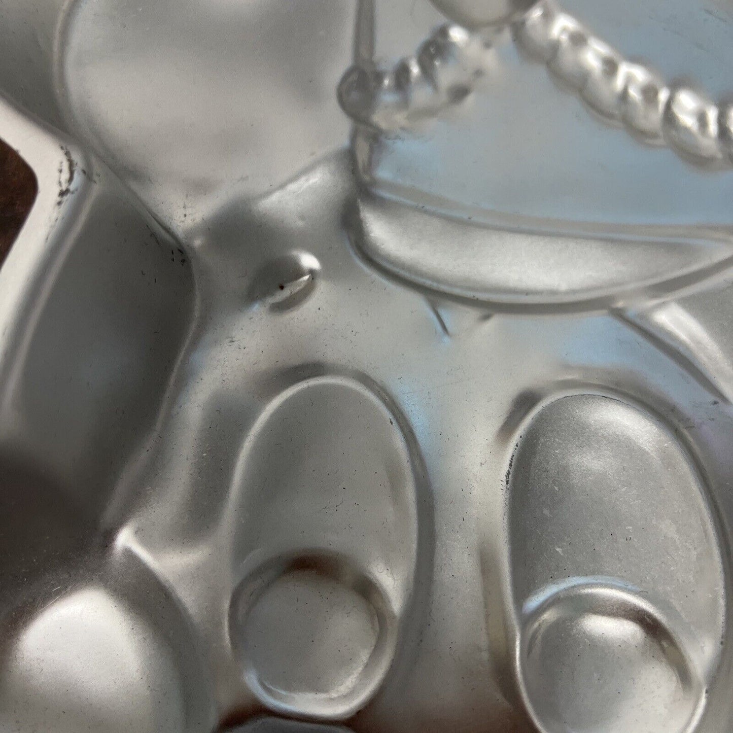Vintage Wilton Korea Disney Mickey Mouse Silver Cake Pan Tin Band Leader
