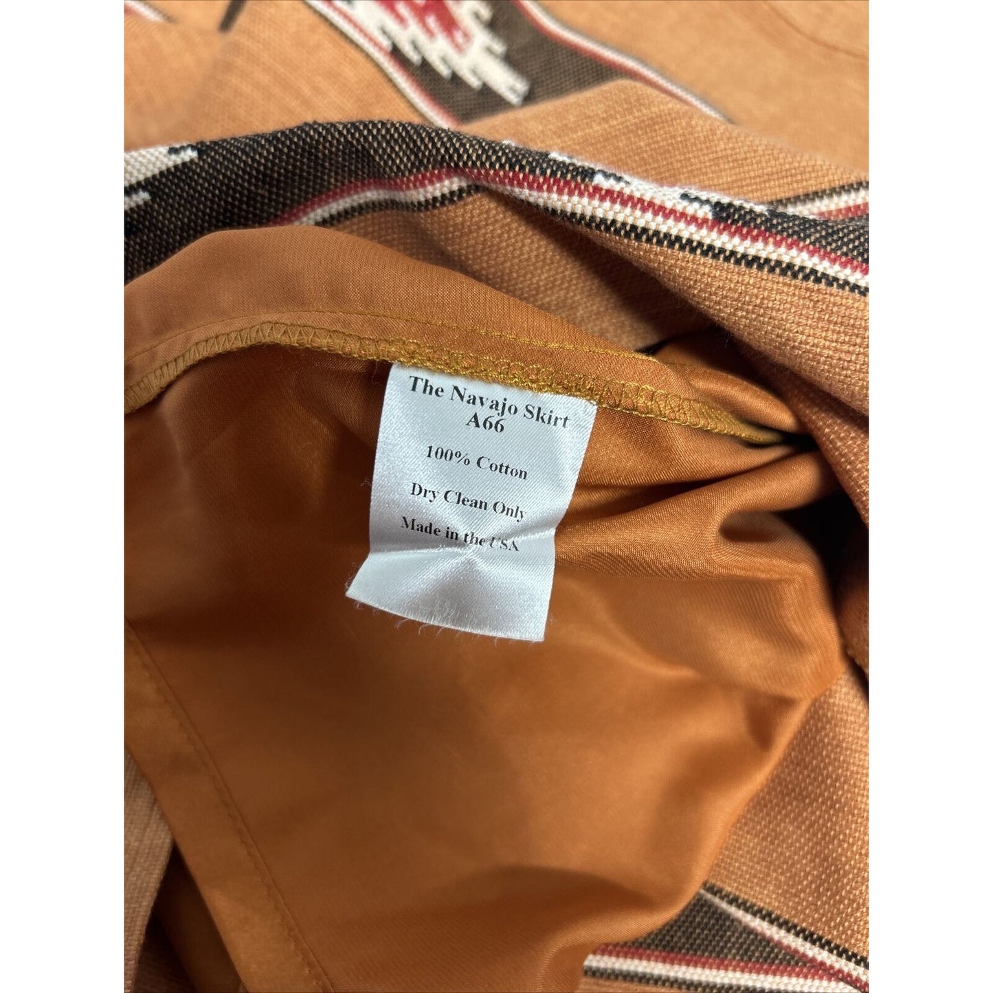 Pearl Southern Couture Burnt Orange Woven The Navajo Skirt A66 Pencil Skirt S