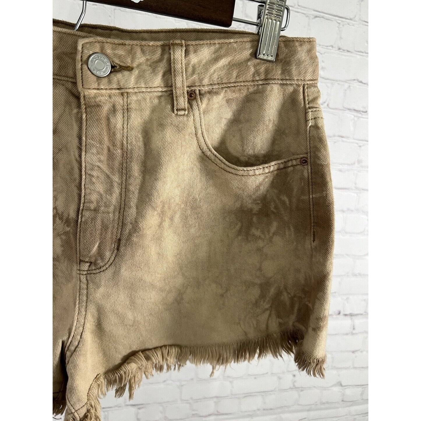 Pacsun High Rise Festival Brown Tie Dye Distressed Denim Jean Shorts 28 (28 x 2)