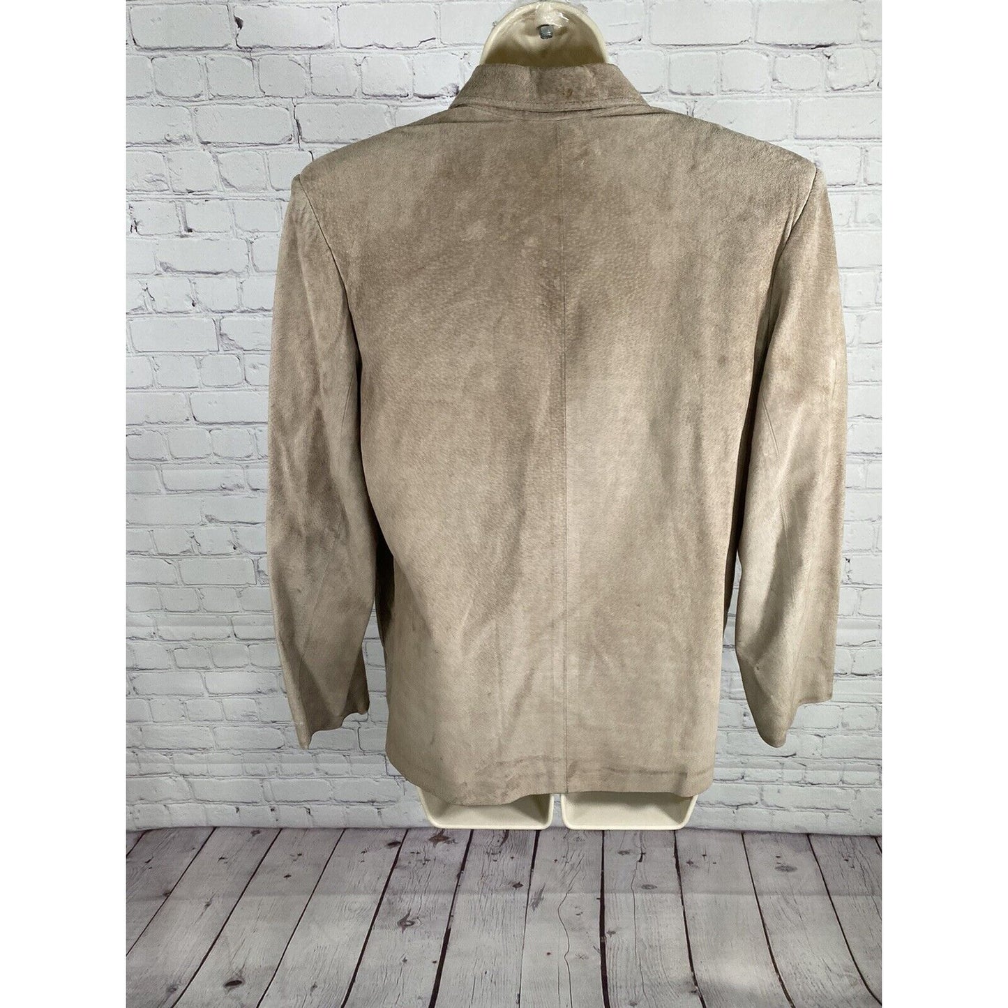 Unbranded Brown 100% Genuine Leather Single Button Blazer Jacket Women’s M