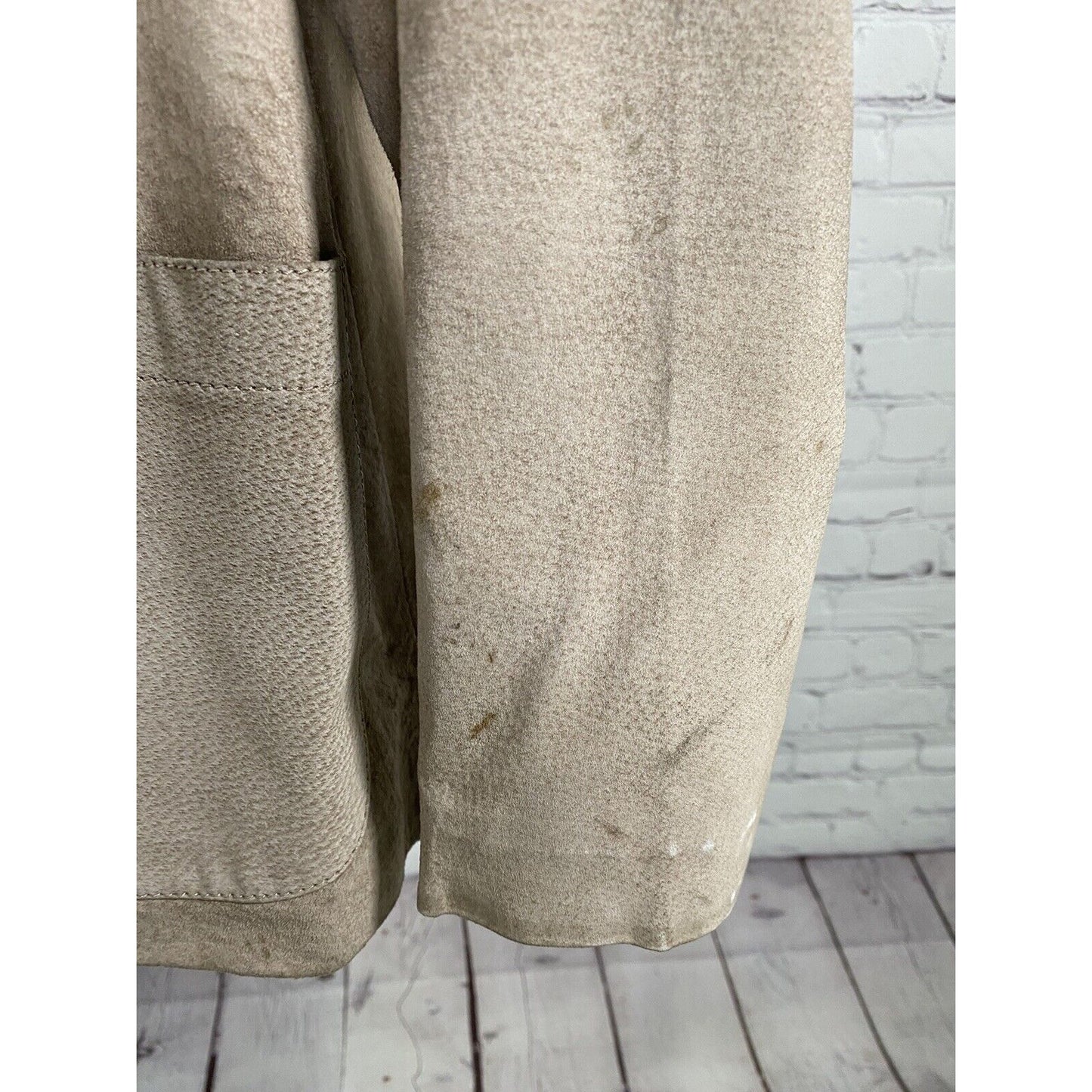 Unbranded Brown 100% Genuine Leather Single Button Blazer Jacket Women’s M