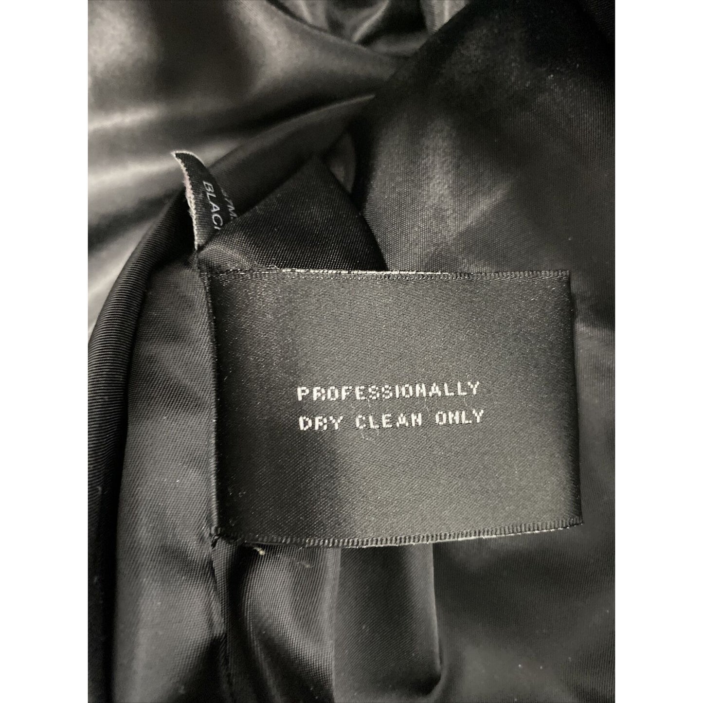 Ellen Tracy Black Wool Blend Collared 4 Button Overcoat Jacket Pockets Size 6