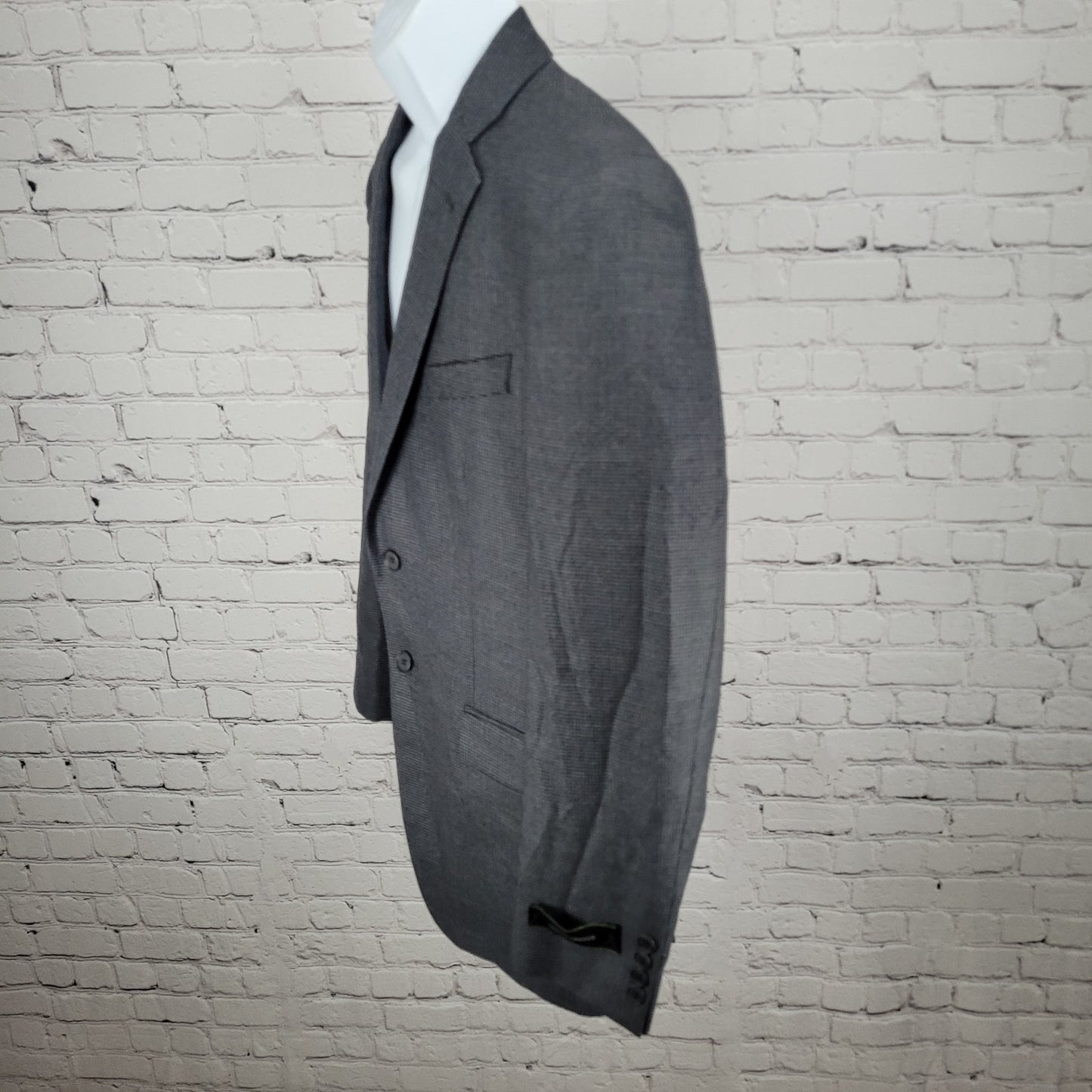 NWT Joseph Abboud Grey 100% Wool Houndstooth Blazer Sport Coat USA Made Size 40R