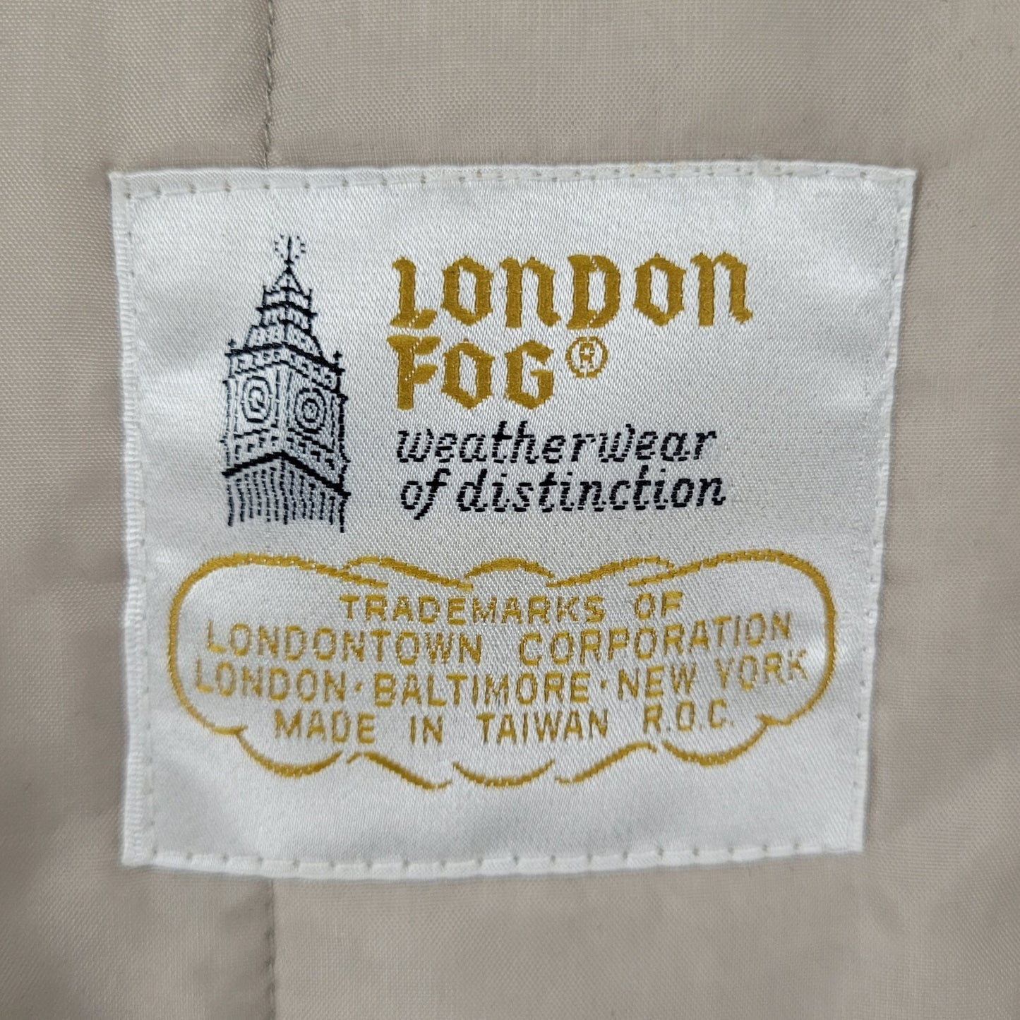 London Fog Beige Removable Thinsulate Liner Pleated Full Zip Jacket Size 14