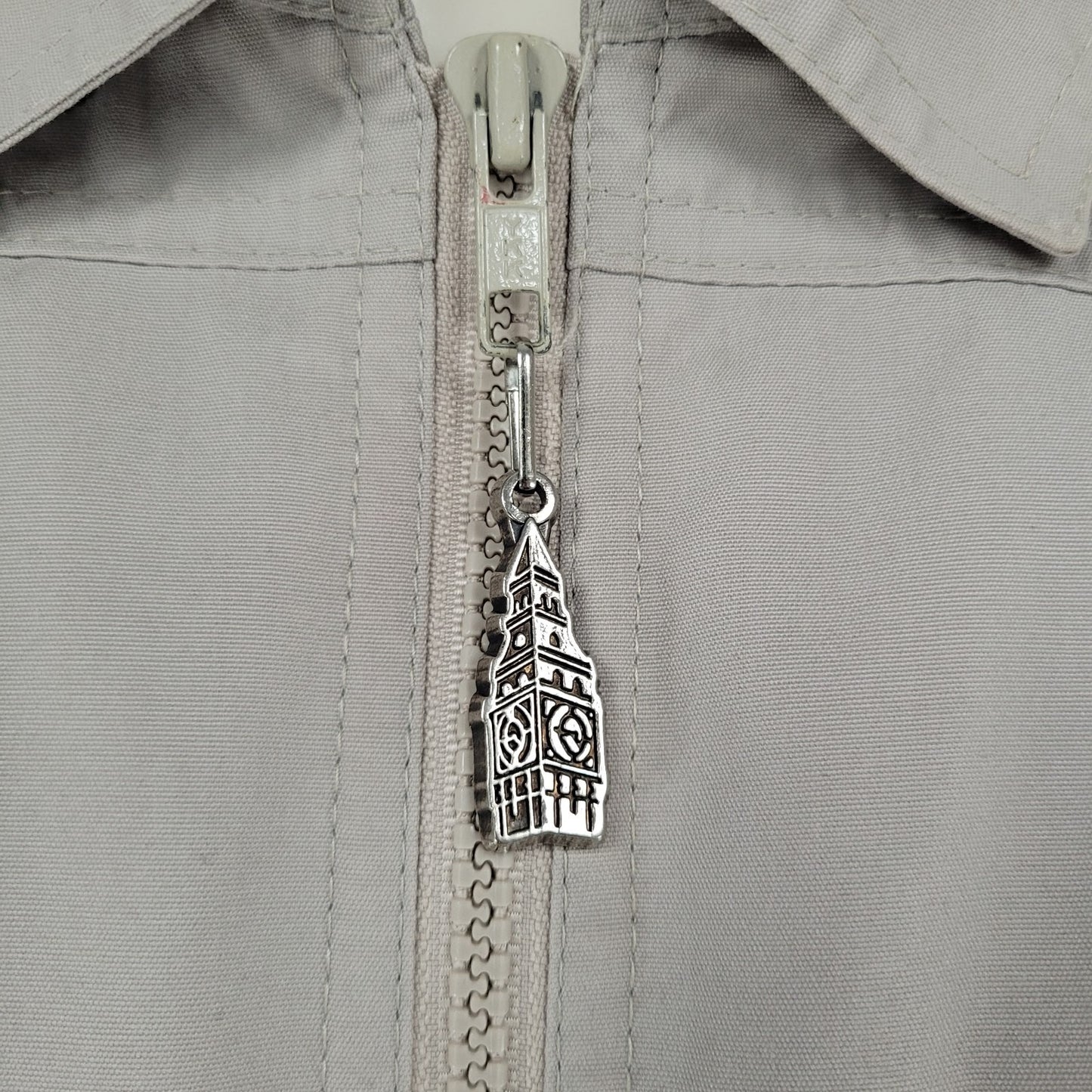 London Fog Beige Removable Thinsulate Liner Pleated Full Zip Jacket Size 14