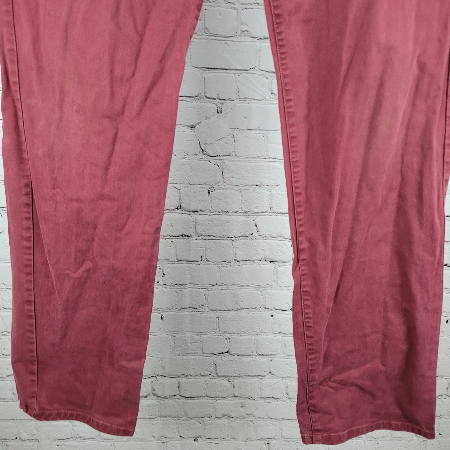 Bonobos Red Cotton Stretch Straight Leg Chino Pants Size 33/34 (33x33)