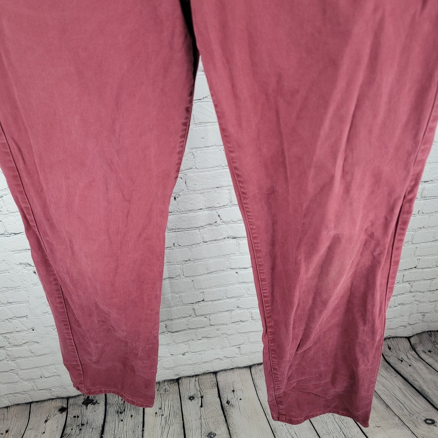 Bonobos Red Cotton Stretch Straight Leg Chino Pants Size 33/34 (33x33)