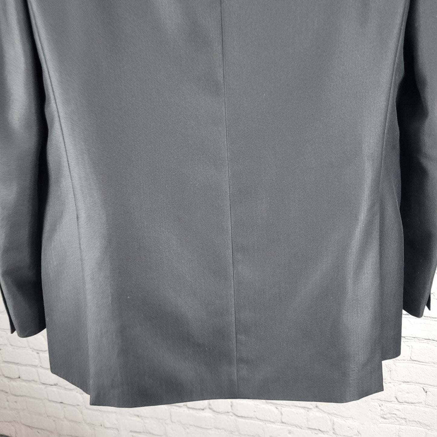 Dolce Vita Italy Black 2 Button Notch Double Vented Blazer Sport Coat Size 40R