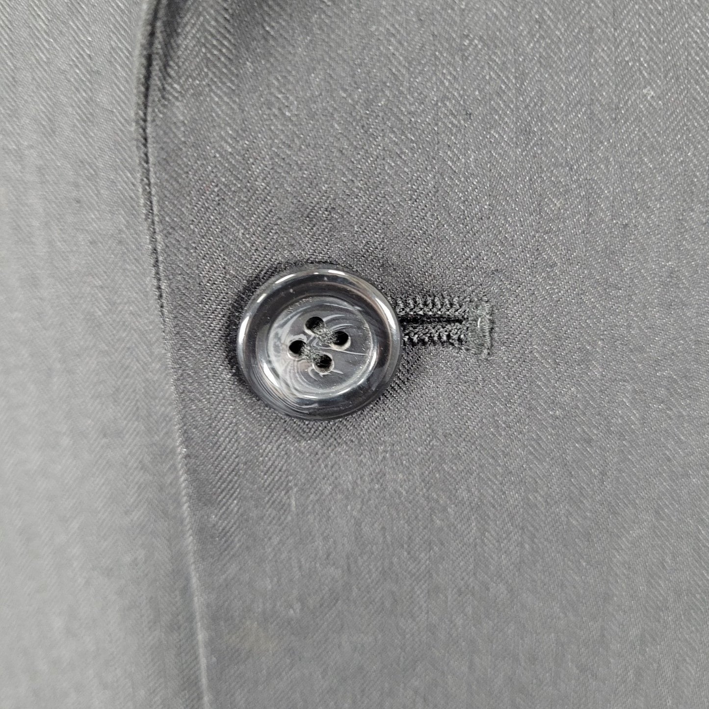 Dolce Vita Italy Black 2 Button Notch Double Vented Blazer Sport Coat Size 40R