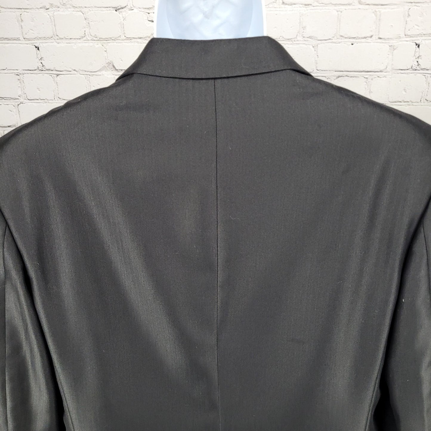 Dolce Vita Italy Black 2 Button Notch Double Vented Blazer Sport Coat Size 40R