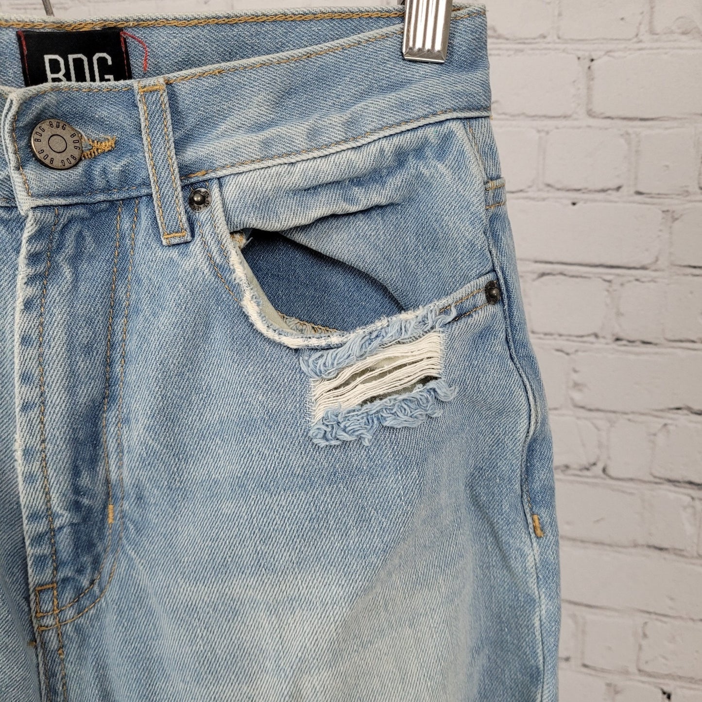 BDG Urban Outfitters Skater Baggy Distressed Denim Jeans Size 24 (24x33)