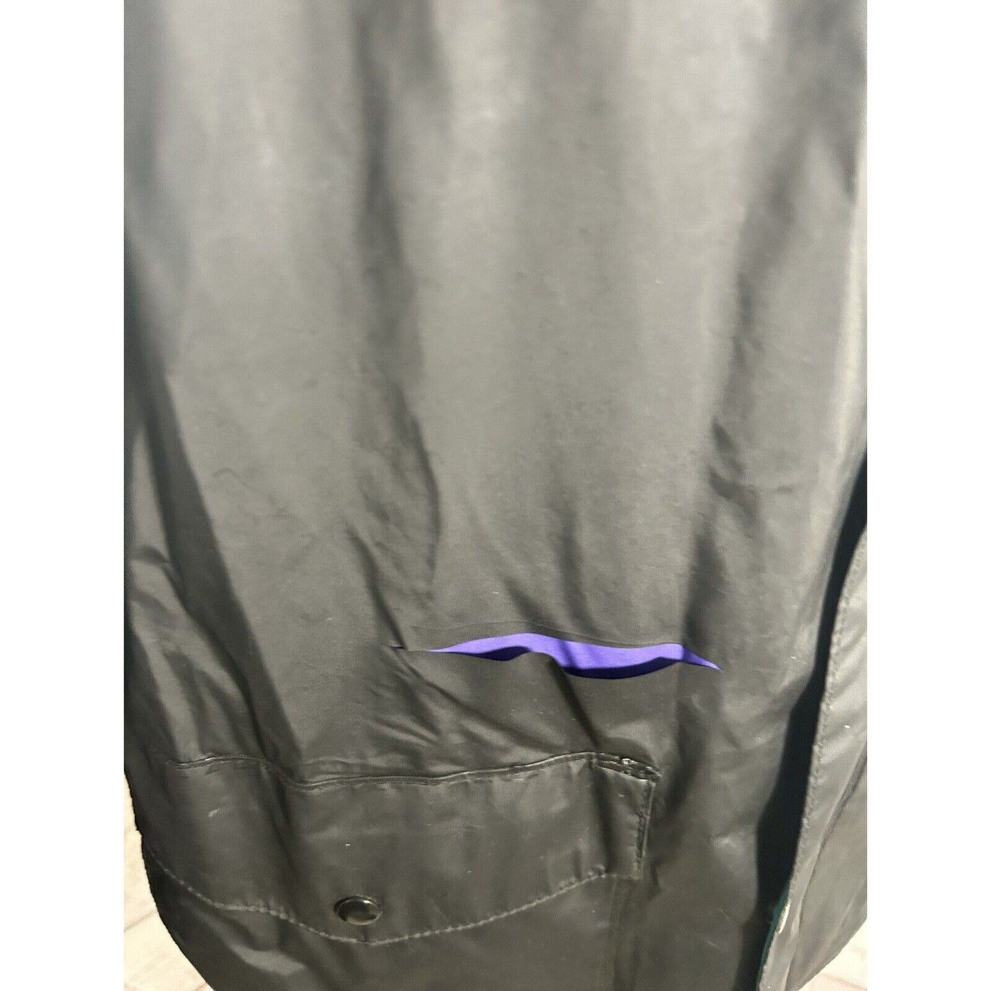 VTG 80s Columbia Soft Bill Hood Rain Jacket Full Zip Retro Men’s Size M *Hole